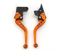 LTQSIV Motorcycle Handlebar Parts CNC Aluminum Adjustable Motorcycle Drum Brakes Right Left Levers For Vespa For Sportique PX LML PK ET3 For Primavera PX For Rally V90 T5 (147mm Orange)