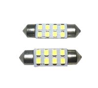 LTQSIV Reading Bulb Car Interior Dome Festoon Light Bulbs Lamp White DC 12V 31mm 36mm 39mm 41mm Festoon 8SMD 1210 2pcs(White 41mm)