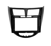 LTQSIV Stereo Panel Frame 2 Din 9 Inch Car Radio DVD GPS Mp5 Plastic Fascia Panel Frame For Hyundai For Verna I-25 For Solaris For Accent 2010-2017 Dash Mount Kit(A,Frame-Power cord)