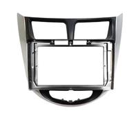 LTQSIV Stereo Panel Frame 2 Din 9 Inch Car Radio DVD GPS Mp5 Plastic Fascia Panel Frame For Hyundai For Verna I-25 For Solaris For Accent 2010-2017 Dash Mount Kit(C,Frame)