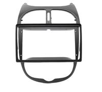 LTQSIV Stereo Panel Frame 9 Inch 2 Din Car Dashboard Frame CAR DVD Frame Radio Panel Frame Navigation Panel For Peugeot 206 2000-2010 2 Din Android(Frame)