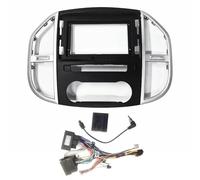 LTQSIV Stereo Panel Frame Car CD Frame For VITO 2014-2018 10.1inch Adio Dvd Stereo Cd Panel Interior Parts Player 2 Din Head Unit Panel Dash Trim(Frame and cables)