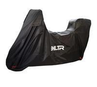LTR Large Tall Screen Top Box Motorbike Cover | 300D Waterproof Rain Windscreen Motorcycle Covers for Outdoor Scooter Storage | Thicker Heavy Duty Vented Bike Accessories Black