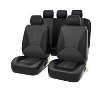 LTSRLL Car Seat Covers for Hyundai Tucson III (TL) 2015-2020, PU Leather Seat Covers Protectors Cushion Full Set Waterproof Breathable Interior Seat Accessories,B/Black Grey