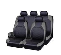 LTSRLL Car Seat Covers for Toyota RAV4 Hybrid 2016 2017 2018 2019 2020 2021 2022 2023, 9pcs Leather NonSlip Waterproof Seat Covers Full Set Seat Protectors Accessories,Grey