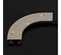 LTSRLL Ceiling Track For Curtains Ultra-Thin Curved Curtains Rail For Straight/L/U/S/O Shap Bay Windows(Champagne,90 Degree Corner Bends)