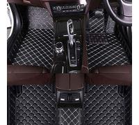 LTSRLL Leather Car Floor Mats for BM-W 5 Series F10 Saloon 2010-2016(RHD), Full Coverage Front Rear Row Floor Liners Carpet Protection Accessories,D/Black-beige