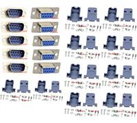 Ltsstoreuk 10Pcs RS232 Parallel Serial Port DB9 9 Pin D Sub Male Female Solder Connector + 10Pcs DB9 Plastic Shell Cover