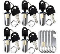 Ltsstoreuk 5Pack Security Mailbox Lock Cabinet Drawer Cupboard Cam Lock 25Mm with 10 Keys, Each Lock with Same Key
