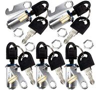 Ltsstoreuk 5Pack Security Mailbox Lock Cabinet Drawer Cupboard Cam Lock 30Mm with 10 Keys, Each Lock with Same Key