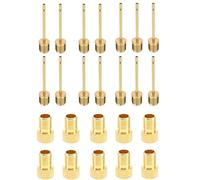 LTSVBO 20PCS Bike Valve Pump Adaptor Set, Pure Copper Bicycle Valve Adapter DV/AV/SV, Bicycle Air Pump Inflation Needle Nozzle Kit for Converter Set for Balls/Bikes