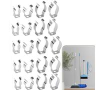 LTSVBO 20pcs Spring Terry Clips, Wall Mounted Tool Metal Clips for Hanging Tools, Heavy Duty Wall Storage Organizer Set 13/16/ 19/ 25mm for Garage Shed Garden Tools Brooms Rakes Pipes