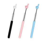 LTSVBO 3 Pcs Telescopic Teacher Pointer, Extendable Pointer Stick for Classroom Use, Mini Finger Pointer for Elementary School and Kindergarten Teachers