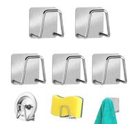 LTSVBO 5Pcs Stainless Steel Sponge Holder, Rustproof Dish Sponge Rack for Kitchen Sink, Quick Drying Rack for Kitchen Bathroom Storage