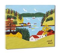 Ltt-Ydd-Ccl Maud Lewis Sandy Cove In Fall Low Tide Primitivism Canvas Wall Art Painting Wall Décor Canvas Photo Picture For Living Room Bedroom Ready To Hang(Framed-32x36cm-13x14inch)