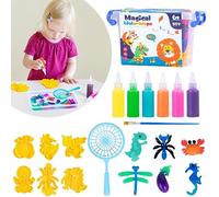 Ltteaoy DIY Water Gel Magic Bead Sensory Toy, Water Elves Magic Kit Handmade 3D Aqua Park Set, Sea Creatures Colorful Educational Toys for Kids 3+