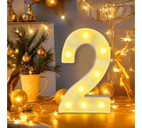 ltteea Number Light Sign Marquee Light Up Numbers 0-9 Digits Lights Sign for Home Birthday Party Night Light Bar Wedding Festival Birthday Decorations Xmas Gifts Decoration (2)