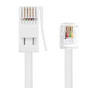 ltteea Telephone Cable Phone Cable 10m BT Telephone to RJ11 for Landline ADSL Modem BT Plug to RJ11 Male Broadband 6P4C 4-Pin Extension Lead for UK Landline Modem Fax Dial-Up Home Office