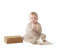 Lttle Dedi Organic Knitted Baby Blanket Cozy and Warm Newborn Essentials Soft Swaddle Throw for Nursery, Crib, Stroller, Receiving Stone