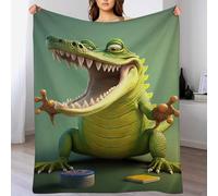 LTTTT Crocodile Blanket Ultra-soft Micro Fleece Blankets Soft And Warm Throws Anti-pilling Throw For Adults & Kids 140×180cm