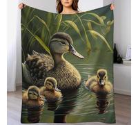 LTTTT Duck Blanket Soft All Season Couch Throw, Cozy Flannel Sofa Bed Microfiber Washable Bed Blankets, 180×200cm