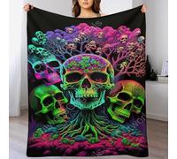 LTTTT Skull Throw Blanket, Super Soft Warm Blankets for Couch, Sofa, Chair, Bed - Extra Cozy, Machine Washable, 150×200cm