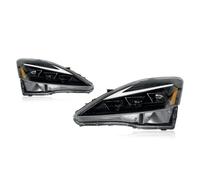 Ltusgt Front Light Assembly Assy For Lexus IS350 For IS250 For IS350C For ISF 220d 2006-2013 LED Headlights RGB Car Front Lamps Start UP Animation Sequential Light(Right-hand drive,Amber Black)