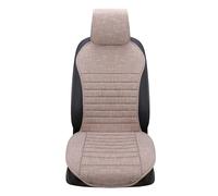 Ltusgt Universal Linen Car Front Seat Cover Four Seasons Breathable Single Protector Anti Slip Car Seat Covers Protectors(Beige)