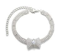 LtuzPet Pet Collar with Diamonds Bow Adjustable Crystal Cat Necklace Dog Bling Weeding Collar Jewelry Ornaments