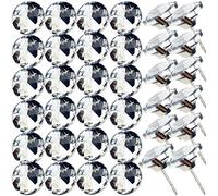Ltvystore 70PCS 1Inch Rhinestone Sew Buttons Diamond Crystal Upholstery Nails Tacks Sofa Wall DIY Crafts Decoration
