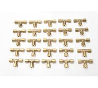 LTWFITTING 3/16-Inch OD Compression Tee,Brass Compression Fitting (Pack of 25)