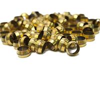 LTWFITTING 3/8-Inch Brass Compression Sleeves Ferrels,Brass Compression Fitting (Pack of 250)