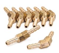 LTWFITTING 45 Deg 5 mm Hose ID Elbow Brass Barbed Fitting (Pack of 25)
