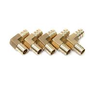 LTWFITTING 90 Deg Elbow Brass Barb Fitting 1/2-Inch x 1/2-Inch (13mm) Hose ID Air/Water/Fuel/Oil/Inert Gases (Pack of 5)