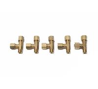 LTWFITTING Brass 1/4-Inch OD x 1/4-Inch OD x 1/8-Inch Male NPT Compression Run Tee Fitting (Pack of 5)