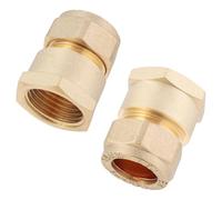 LTWFITTING Brass 15mm OD x 1/2-Inch Female BSP Compression Connector Fitting(Pack of 2)