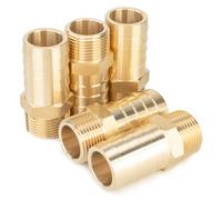 LTWFITTING Brass Barbed Fitting Coupler/Connector 3/4-Inch Male BSPT x 25mm Hose Barb(Pack of 5)
