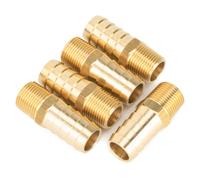 LTWFITTING Brass Barbed Fitting Coupler/Connector 3/8-Inch Male BSPT x 16mm Hose Barb(Pack of 5)