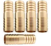 LTWFITTING Brass Barb Splicer Mender 19mm ID Hose Fitting Air Boat Fuel Hose Joiner (Pack of 5)