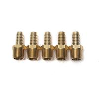LTWFITTING Brass Barbed Fitting Coupler/Connector 3/8-Inch Male BSPT x 3/8-Inch(10mm) Hose Barb Fuel Gas Water (Pack of 5)
