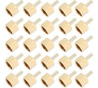 LTWFITTING Brass BSP Fitting Coupler/Adapter 1/2-Inch Female BSPP x 6mm Hose Barb(Pack of 25)