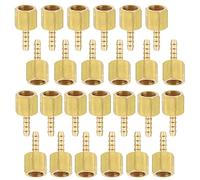 LTWFITTING Brass BSP Fitting Coupler/Adapter 1/8-Inch Female BSPP x 3mm Hose Barb(Pack of 25)