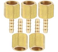 LTWFITTING Brass BSP Fitting Coupler/Adapter 1/8-Inch Female BSPP x 3mm Hose Barb(Pack of 5)
