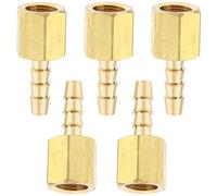 LTWFITTING Brass BSP Fitting Coupler/Adapter 1/8-Inch Female BSPP x 5mm Hose Barb(Pack of 5)
