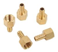 LTWFITTING Brass BSP Fitting Coupler/Adapter 3/8-Inch Female BSPP x 10mm Hose Barb(Pack of 5)