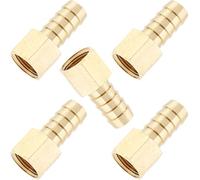 LTWFITTING Brass BSP Fitting Coupler/Adapter 3/8-Inch Female BSPP x 12mm Hose Barb(Pack of 5)