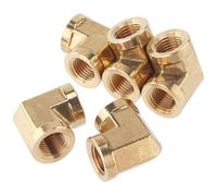 LTWFITTING Brass BSP Pipe Fitting Female 90 Deg 1/4-Inch BSPP Elbow Fuel Air (Pack of 5)