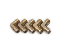 LTWFITTING Brass Flare 1/2-Inch OD x 3/8-Inch Male NPT 90 Degree Elbow Tube Fitting (Pack of 5)
