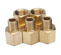 LTWFITTING Brass Pipe 1/4-Inch Female BSPP x 1/8-Inch Male BSPT Adapter Fit for Air Suspension, RV Fuel line, Pressure Washer (Pack of 5)