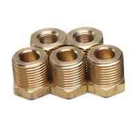 LTWFITTING Brass Pipe 3/8-Inch Male BSPT x 1/8-Inch Female BSPP Hex Bushing Reducer Fittings Fit for Compressor Air Line (Pack of 5)